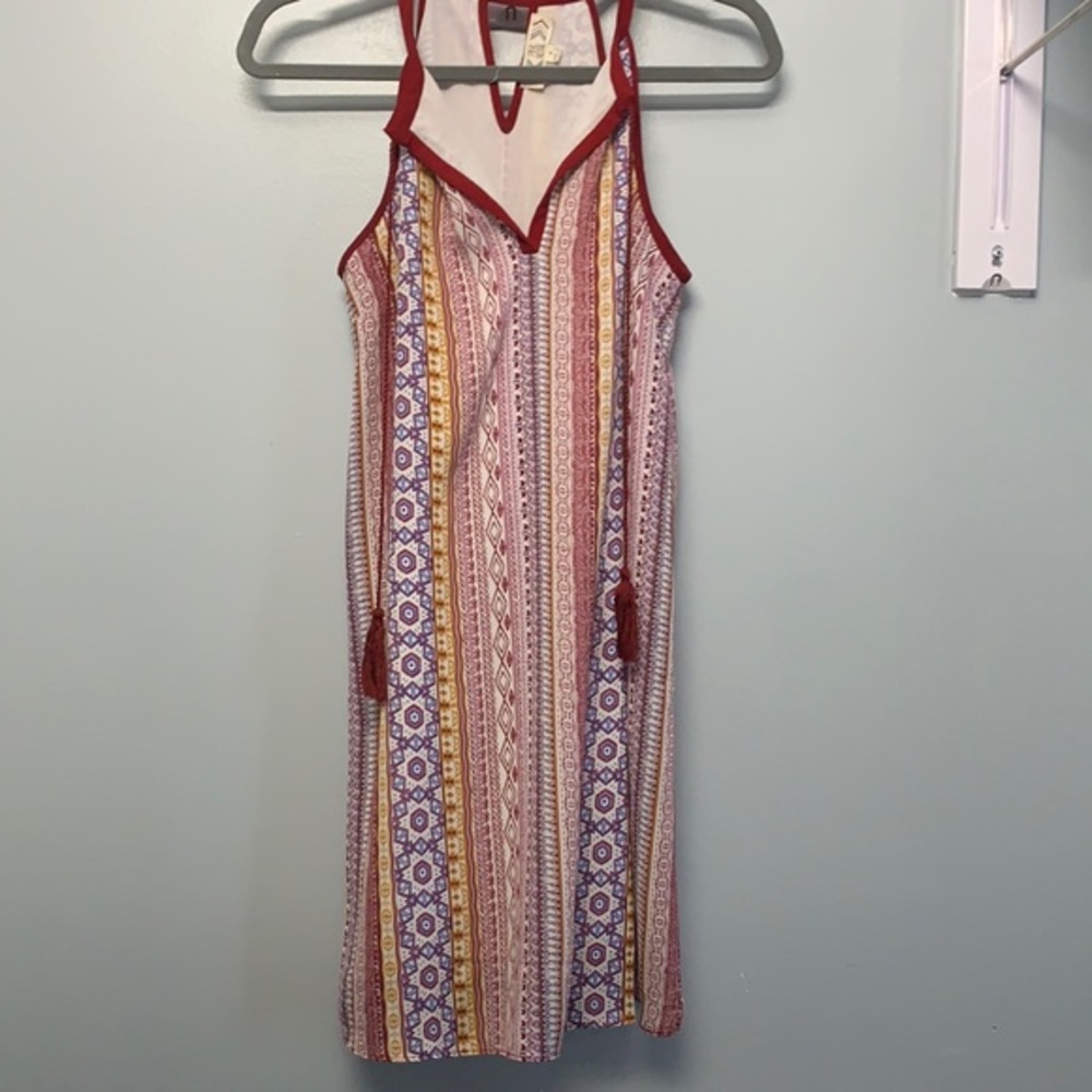 Pink Rose Aztec Patterned Dress - Picture 2 of 9